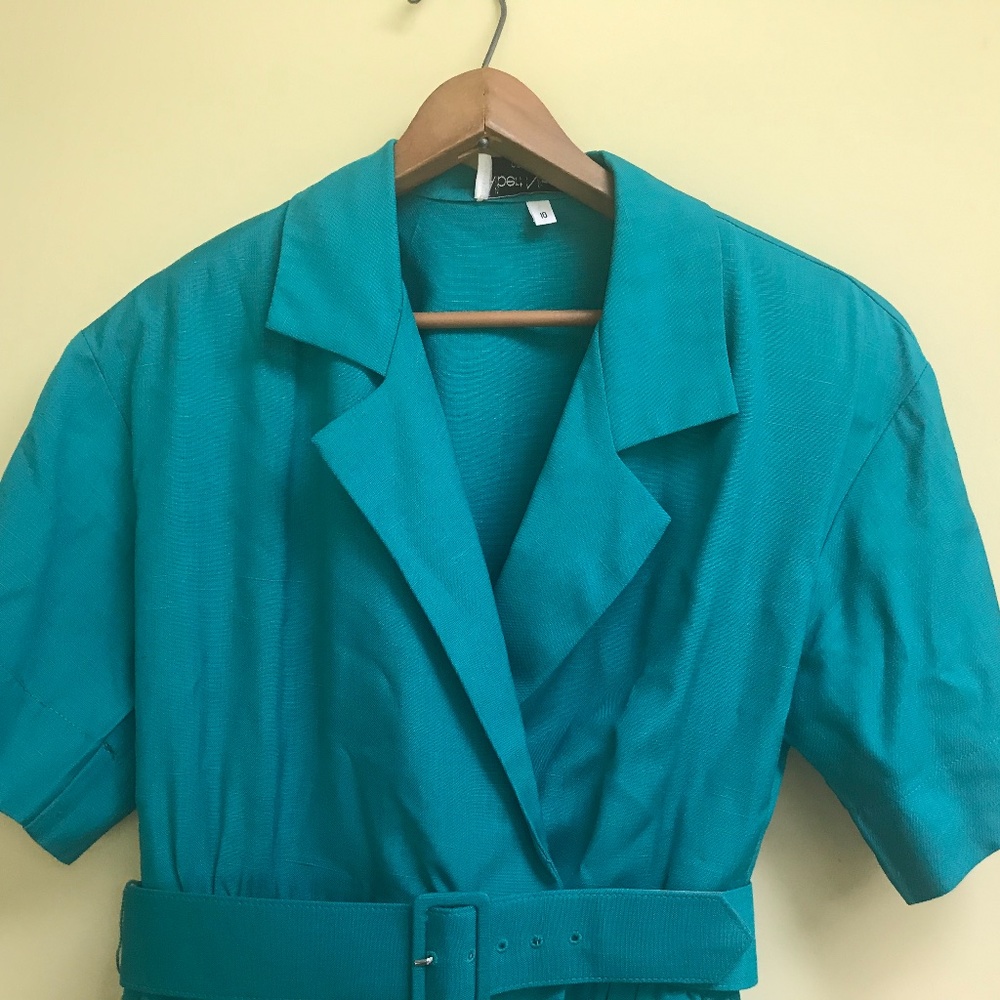 Vintage Albert Nipon Double Breasted Button Dress - image 4